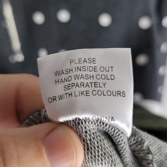 DAISY MAE | ⅓ zip polkadot color block high neck kangaroo pocket pullover hoodie - Picture 5 of 5